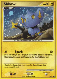 Shinx DP15 Promo card from DP Black Star Promo