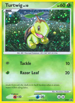 Turtwig DP01 Promo card from DP Black Star Promo