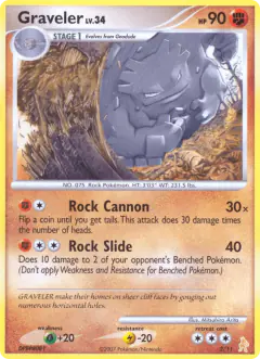 Graveler 2/11 Common card from DP Trainer Kit Lucario