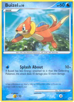 Buizel 1/12 Common card from DP Trainer Kit Manaphy