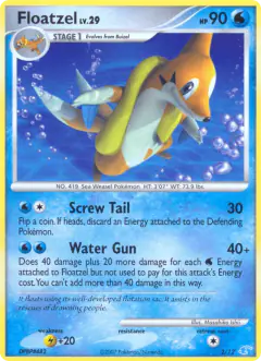 Floatzel 2/12 Common card from DP Trainer Kit Manaphy