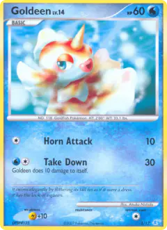 Goldeen 3/12 Common card from DP Trainer Kit Manaphy