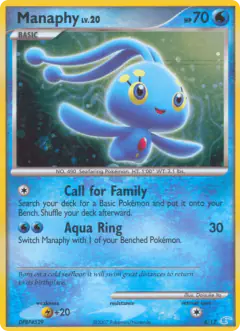 Manaphy 4/12 Common card from DP Trainer Kit Manaphy