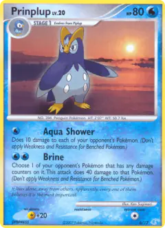 Prinplup 6/12 Common card from DP Trainer Kit Manaphy