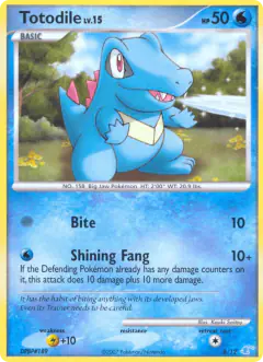 Totodile 8/12 Common card from DP Trainer Kit Manaphy