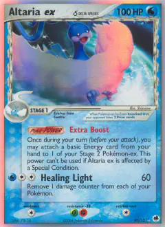 Altaria ex δ 90/101 Rare Holo EX card from Dragon Frontiers