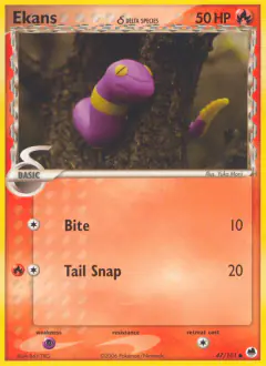 Ekans δ 47/101 Common card from Dragon Frontiers