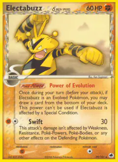 Electabuzz δ 29/101 Uncommon card from Dragon Frontiers