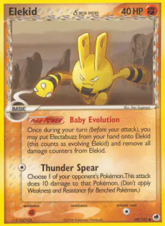 Elekid δ 48/101 Common card from Dragon Frontiers