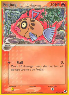 Feebas δ 49/101 Common card from Dragon Frontiers