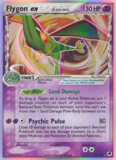 Flygon ex δ 92/101 Rare Holo EX card from Dragon Frontiers