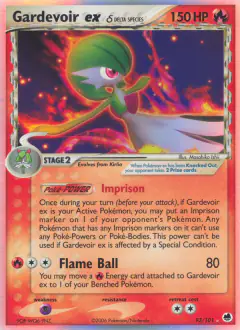 Gardevoir ex δ 93/101 Rare Holo EX card from Dragon Frontiers