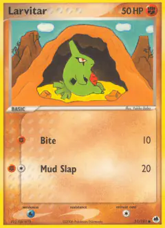 Larvitar 51/101 Common card from Dragon Frontiers