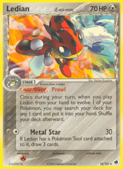 Ledian δ 18/101 Rare card from Dragon Frontiers