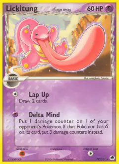 Lickitung δ 19/101 Rare card from Dragon Frontiers