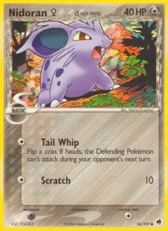 Nidoran ♀ δ 56/101 Common card from Dragon Frontiers