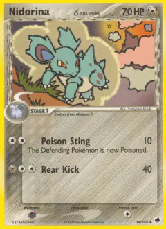 Nidorina δ 34/101 Uncommon card from Dragon Frontiers