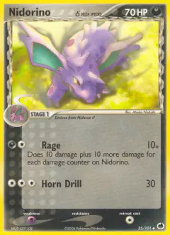 Nidorino δ 35/101 Uncommon card from Dragon Frontiers