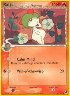 Ralts δ 61/101 Common card from Dragon Frontiers