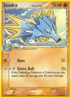 Seadra δ 37/101 Uncommon card from Dragon Frontiers