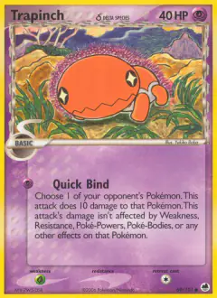 Trapinch δ 69/101 Common card from Dragon Frontiers