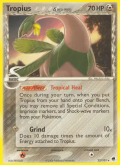 Tropius δ 23/101 Rare card from Dragon Frontiers