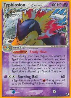 Typhlosion δ 12/101 Rare Holo card from Dragon Frontiers