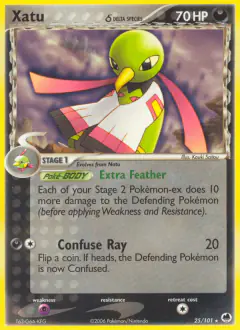 Xatu δ 25/101 Rare card from Dragon Frontiers