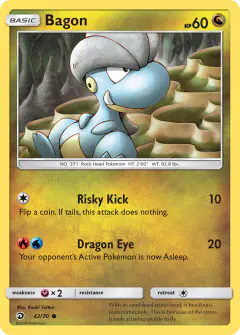 Bagon 42/70 Common card from Dragon Majesty