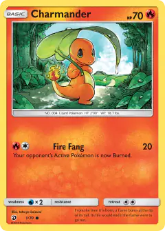 Charmander 1/70 Common card from Dragon Majesty