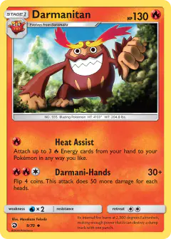 Darmanitan 9/70 Uncommon card from Dragon Majesty