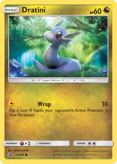 Dratini 34/70 Common card from Dragon Majesty