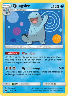 Quagsire 26/70 Uncommon card from Dragon Majesty