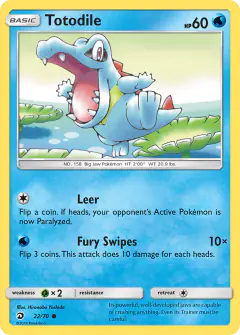 Totodile 22/70 Common card from Dragon Majesty
