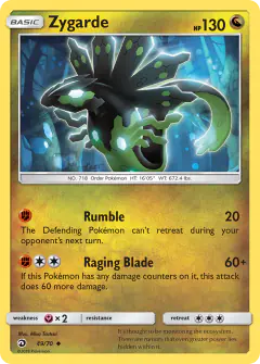 Zygarde 49/70 Uncommon card from Dragon Majesty