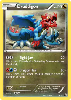 Druddigon 17/20 Rare Holo card from Dragon Vault