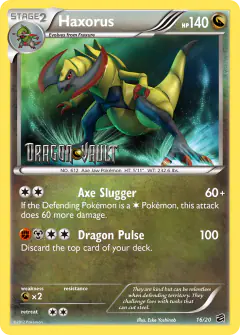 Haxorus 16/20 Rare Holo card from Dragon Vault