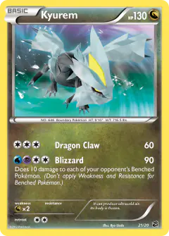 Kyurem 21/20 card from Dragon Vault