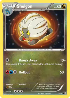 Shelgon 7/20 Rare Holo card from Dragon Vault