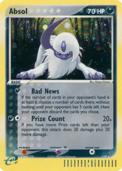 Absol 1/97 Rare Holo card from Dragon