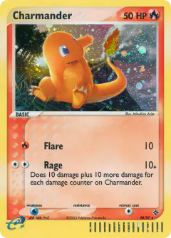 Charmander 98/97 Rare Secret card from Dragon