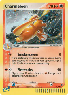 Charmeleon 99/97 Rare Secret card from Dragon