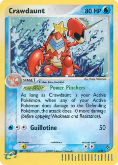 Crawdaunt 3/97 Rare Holo card from Dragon