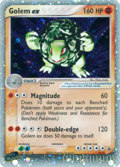 Golem ex 91/97 Rare Holo EX card from Dragon