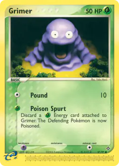 Grimer 57/97 Common card from Dragon
