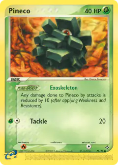Pineco 71/97 Common card from Dragon