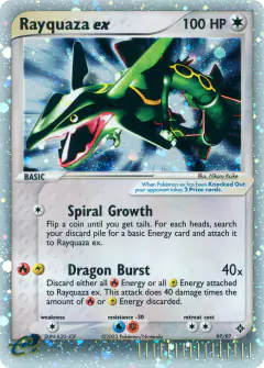 Rayquaza ex 97/97 Rare Holo EX card from Dragon
