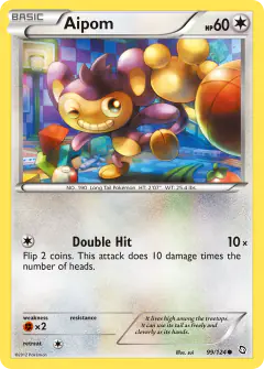 Aipom 99/124 Common card from Dragons Exalted