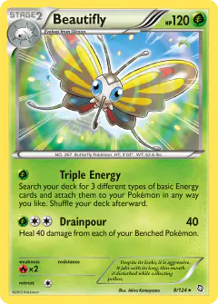 Beautifly 8/124 Rare card from Dragons Exalted