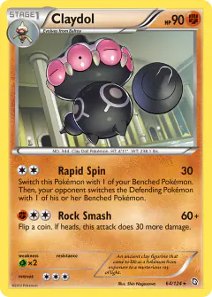 Claydol 64/124 Rare card from Dragons Exalted